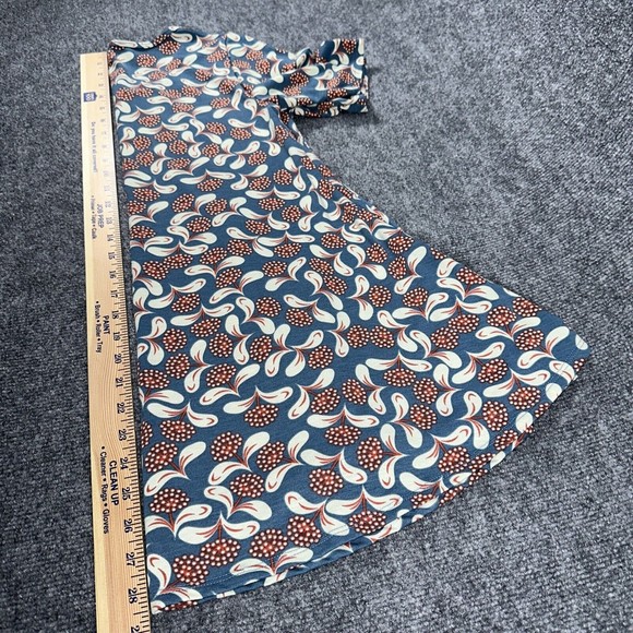 Lularoe Women's Perfect Tee Size XS Tunic Top Blue Floral High‎ Low Short Sleeve - Picture 7 of 7